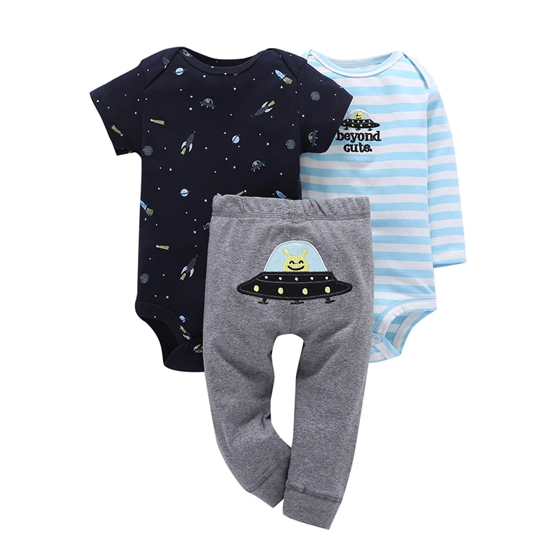 cartoon dinosaur long sleeve bodysuit+pants for newborn baby boy girl clothes set cotton new born outfit infant babies suit | Детская