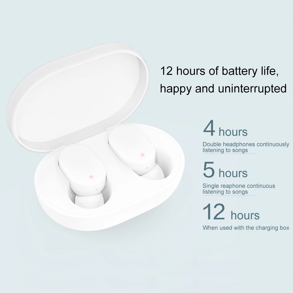 Xiaomi AirDots bluetooth наушники Airdots Youth bass ANC In-Ear с микрофоном с зарядной док-станцией бинауральные TWS наушники для Android