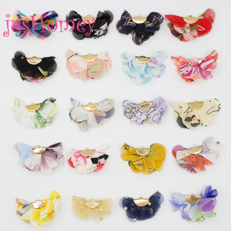 100 шт. шикарная веерообразная ткань цветок Кисточки потертый Богемия веер