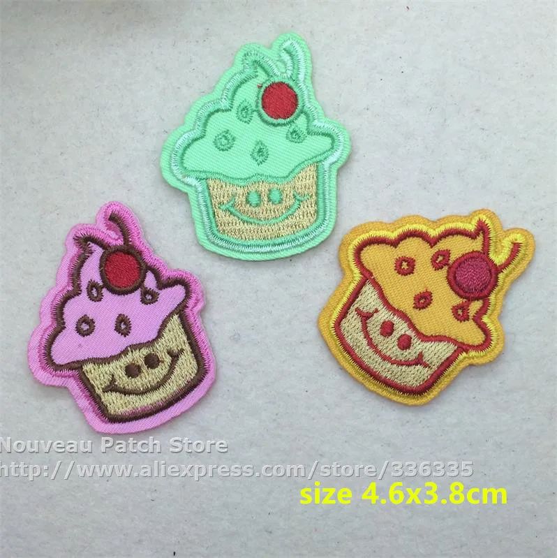 Новое поступление 10 шт. милые вышитые кексы патчи с утюгом HHM аппликация для