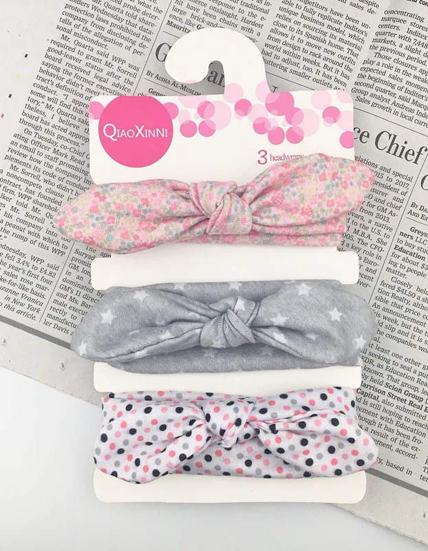 Новинка 3 шт./лот Детская повязка для волос цветок принт hairwear для новорожденных девочек повязка на голову для маленьких девочек детские повязки на голову