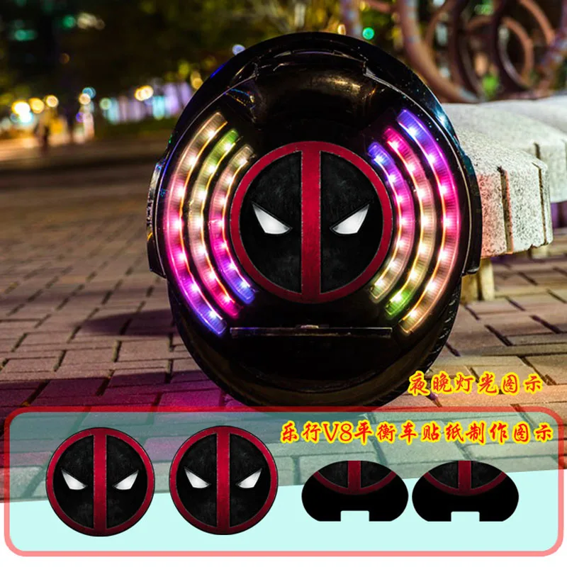 Deadpool Inmotion V8 Защитная Наклейка для скутера Captin America Iran декоративная наклейка водоотталкивающая для Inmotion V8 Балансирующий скутер - Цвет: Deadpool