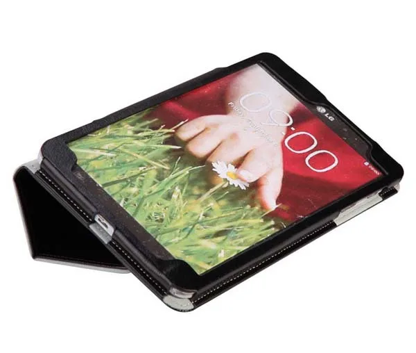 Многоугольный чехол подставка из полиуретана с ремешком для рук и держателем