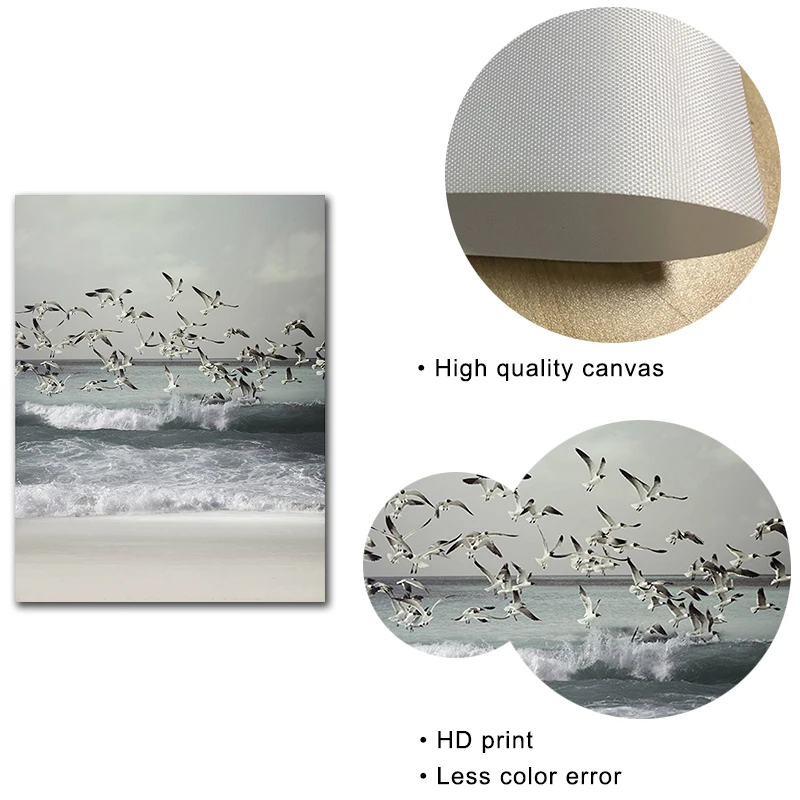 Плакат для пляжа Retro Van Sea Print Ocean Canvas Painting Wall Art Coastal Pictures для гостиной Nordic Decoration Home.