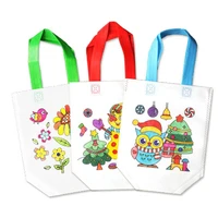12pcs diy color gift bag for kids happy birthday party gift baby shower party favor souvenir present party supply candy bag