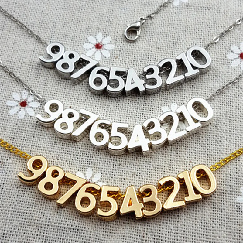 

5 sets 9mm gold silver color alloy Fashion Jewelry Charms Lucky DIY Number Pendant 0-9 single Arabic numbersd metal charms bead