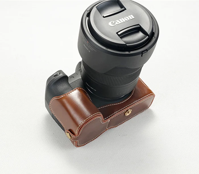 Чехол накладка из искусственной кожи для камеры Canon EOS R с отверстием