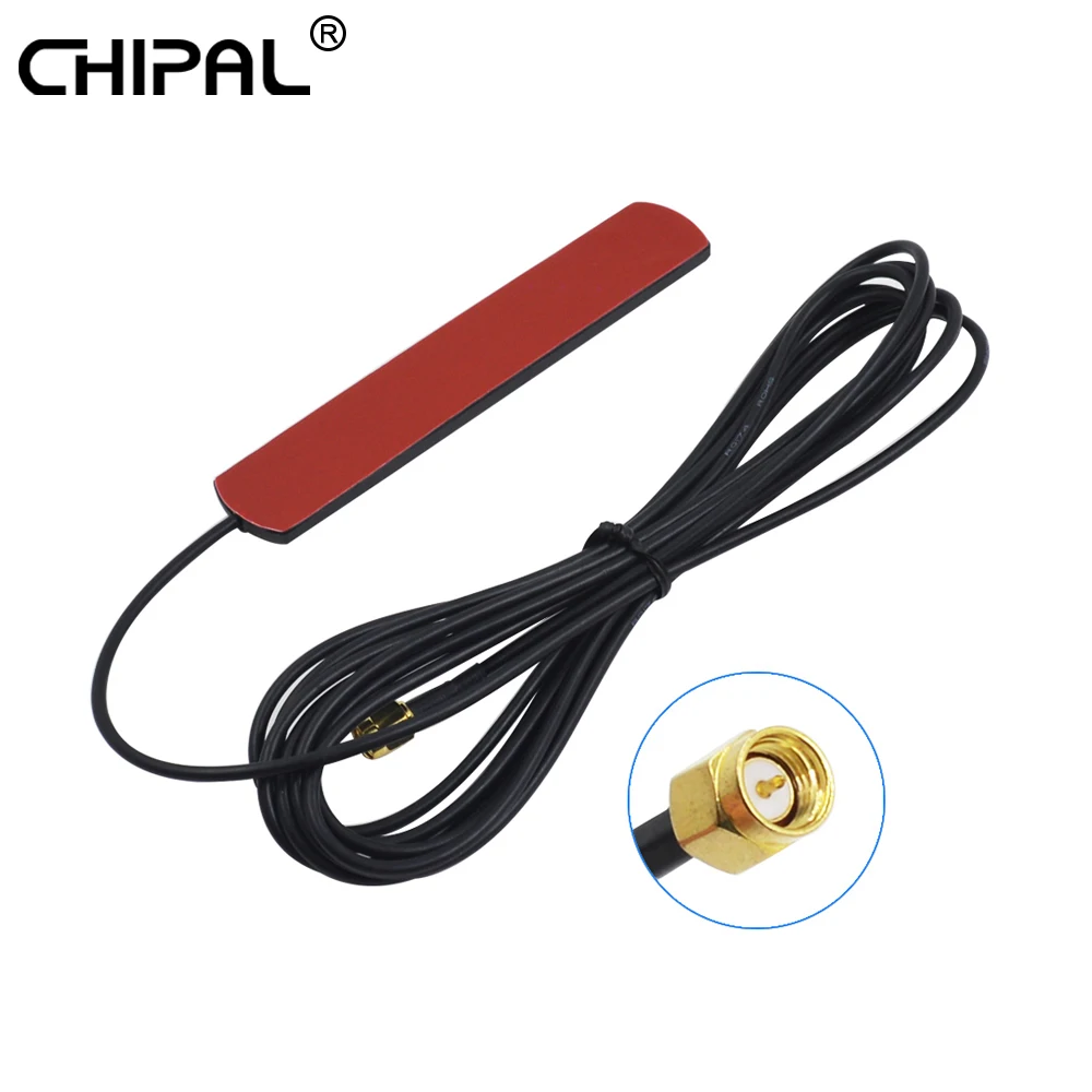 CHIPAL 2dbi/3dbi GSM антенна с SMA штекером 3G 4G LTE Wi Fi Антенна RG174 кабелем длиной 3 м для