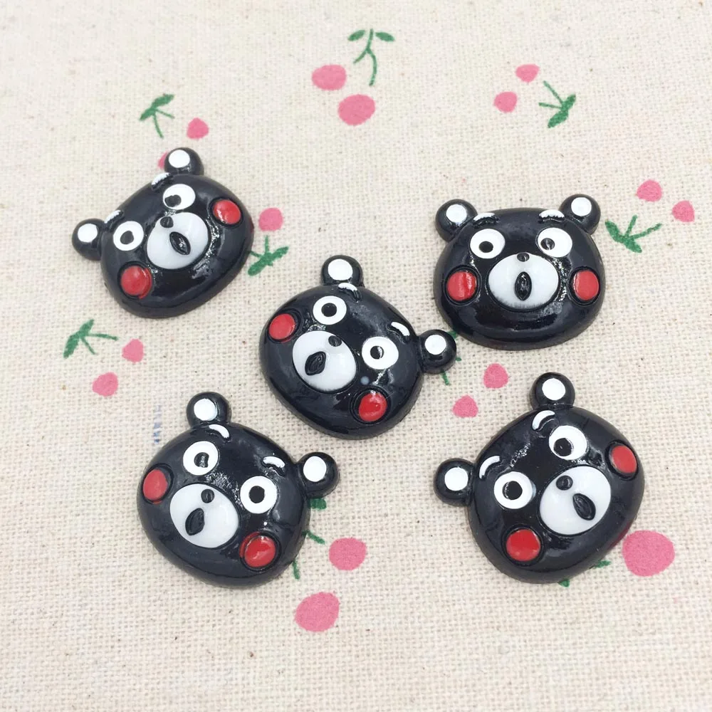 10 шт. кабошон с плоской задней поверхностью из смолы Kawaii японский медведь
