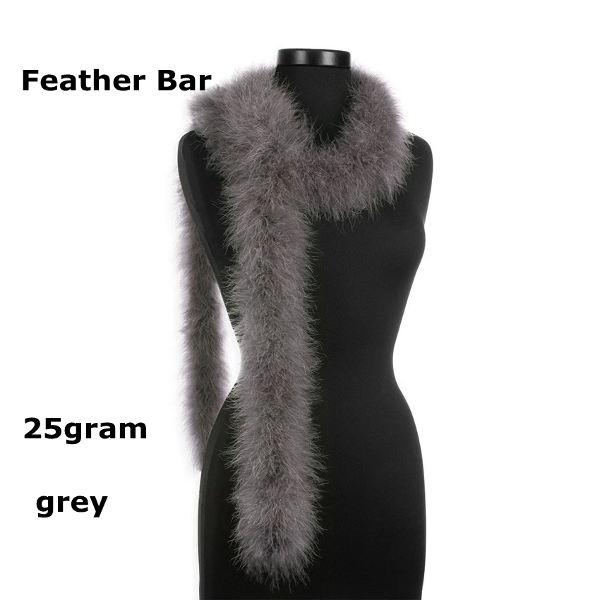 

15gram 25gram 10meters Deep grey Dyed Chicken Feather Strips Wedding Marabou Feather Boa,Burlesque Fancy Dress,party decorations