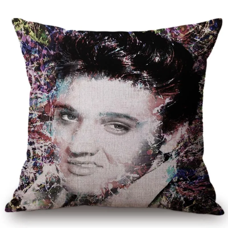 Декоративная наволочка для подушки Elvis Presley Will Smith из льна и хлопка декоративная