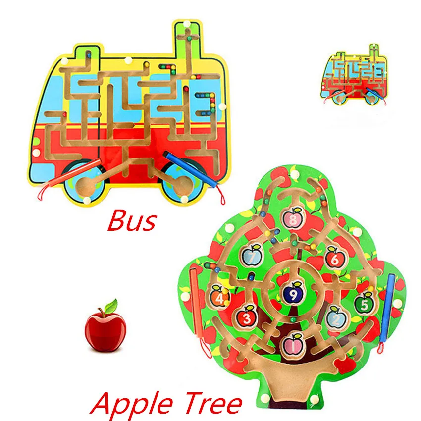 Детский Магнитный лабиринт игрушка Ранний Образовательный мозговой тизер слот