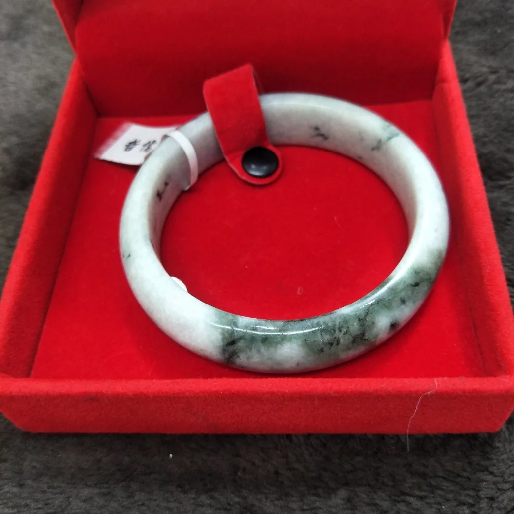 

Zheru Jewelry Pure Natural Jadeite Bracelet 54-62mm Double Color Female Princess Bracelet A Class A National Certificate