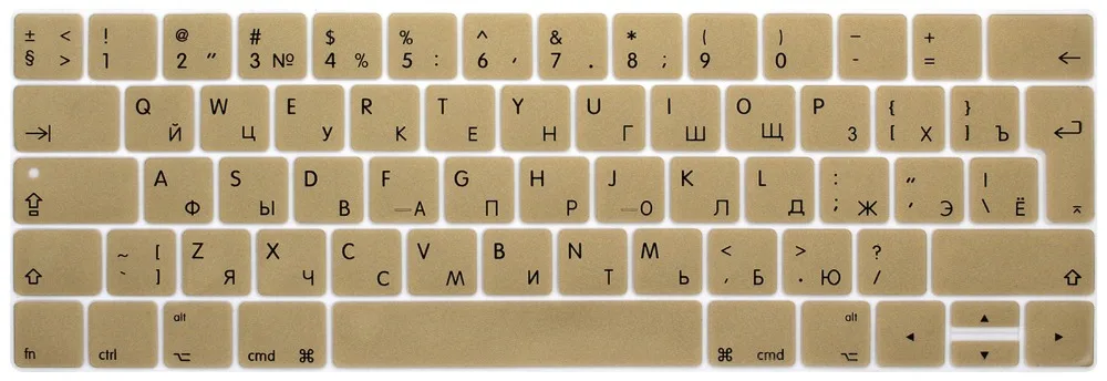 RYGOU евро Русская клавиатура наклейки для Macbook Pro 13 Сенсорная панель силиконовая клавиатура чехол для Macbook Pro 15 защита кожи