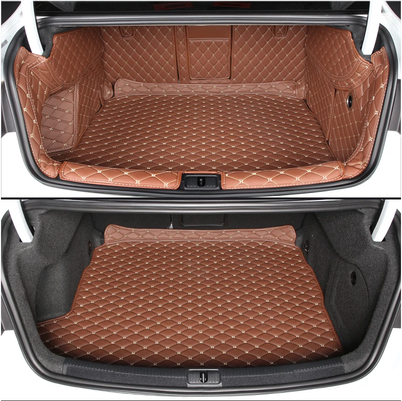 Роскошный Коврик для багажника из волоконной кожи audi a3 8V 2012 2013 2014 2015 2016 2017 2018 2019