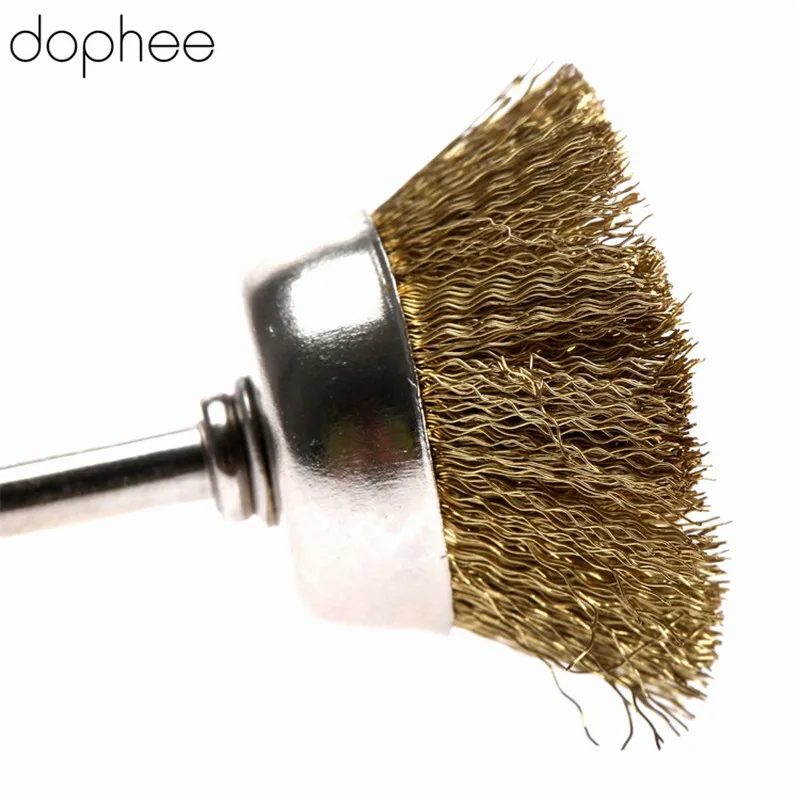 Dophee 10 шт. Аксессуары Dremel вращающиеся инструменты вращающаяся щетка из латунной