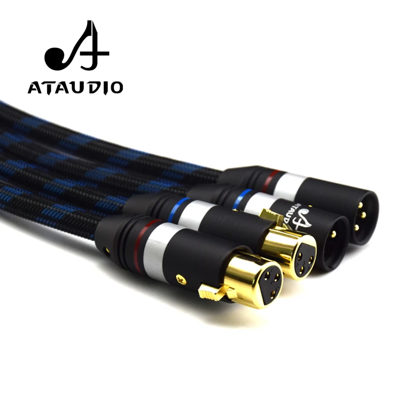ATAUDIO Hifi медный и серебряный shuffling XLR кабель Hi-end позолоченный 2xlr | Электроника