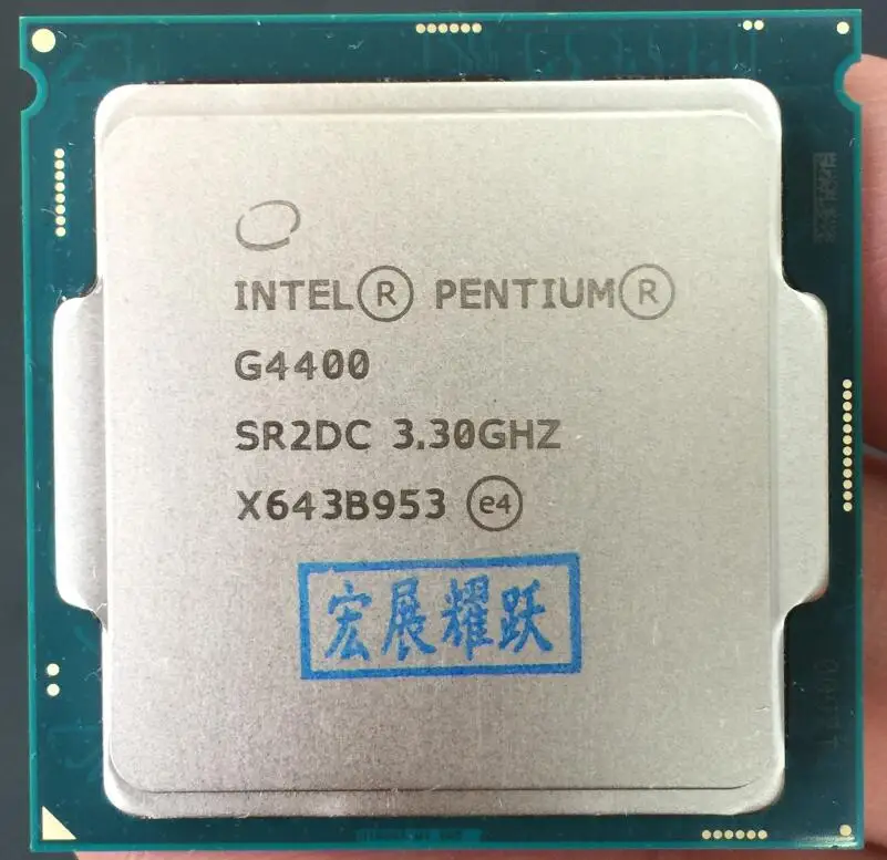 Процессор Intel Pentium G4400 LGA1151 14 нанометров двухъядерный 100% рабочий процессор для
