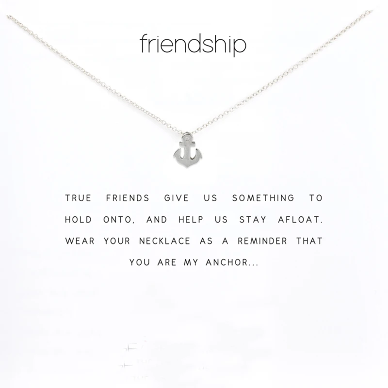 Сверкающее гладкое Ожерелье Дружбы Achor эффектное ожерелье золотого цвета