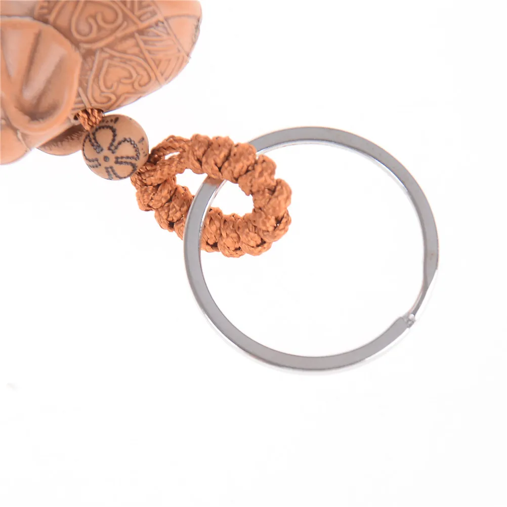 Брелок из натурального персикового дерева слон брелок для женщин детей милый