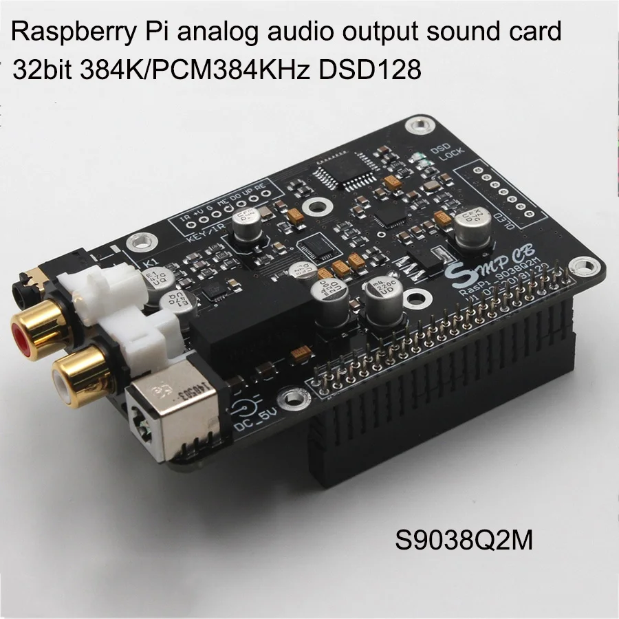 ES9038q2m OPA1612 Op DAC декодер цифровой вещательной платы ies 32 бит/384 K DSD128 для Raspberry pi 2B 3B 3B
