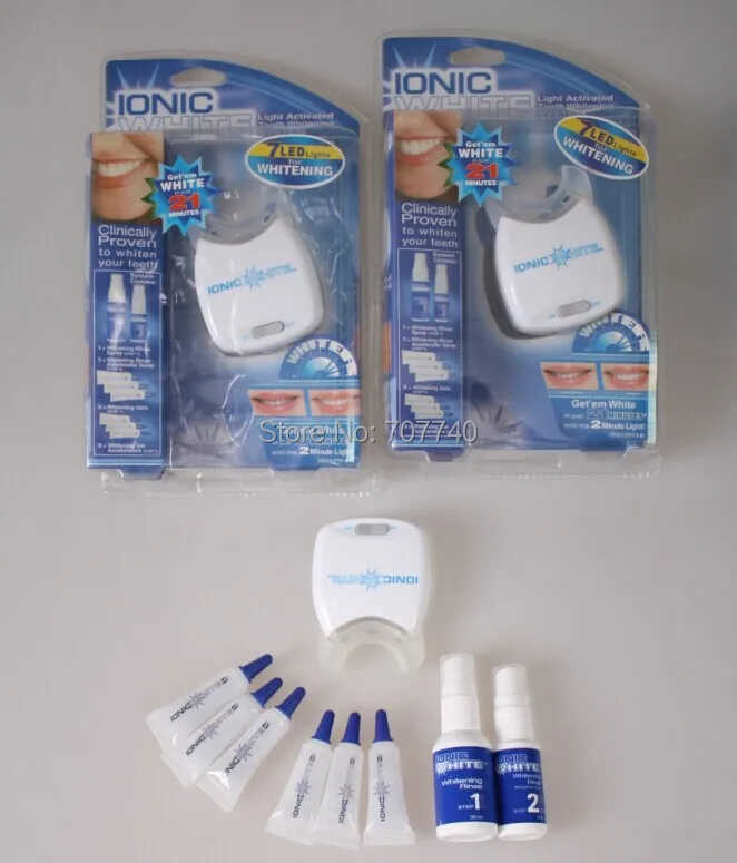 2014 Новое Поступление Активированный 7 LED Отбеливание Зубов Системой ИОННЫХ БЕЛЫЙ