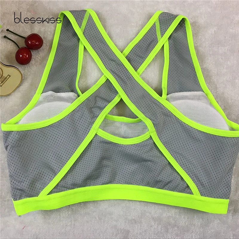 BLESSKISS бесшовный спортивный бюстгальтер женский пуш ап для спорта фитнеса Для