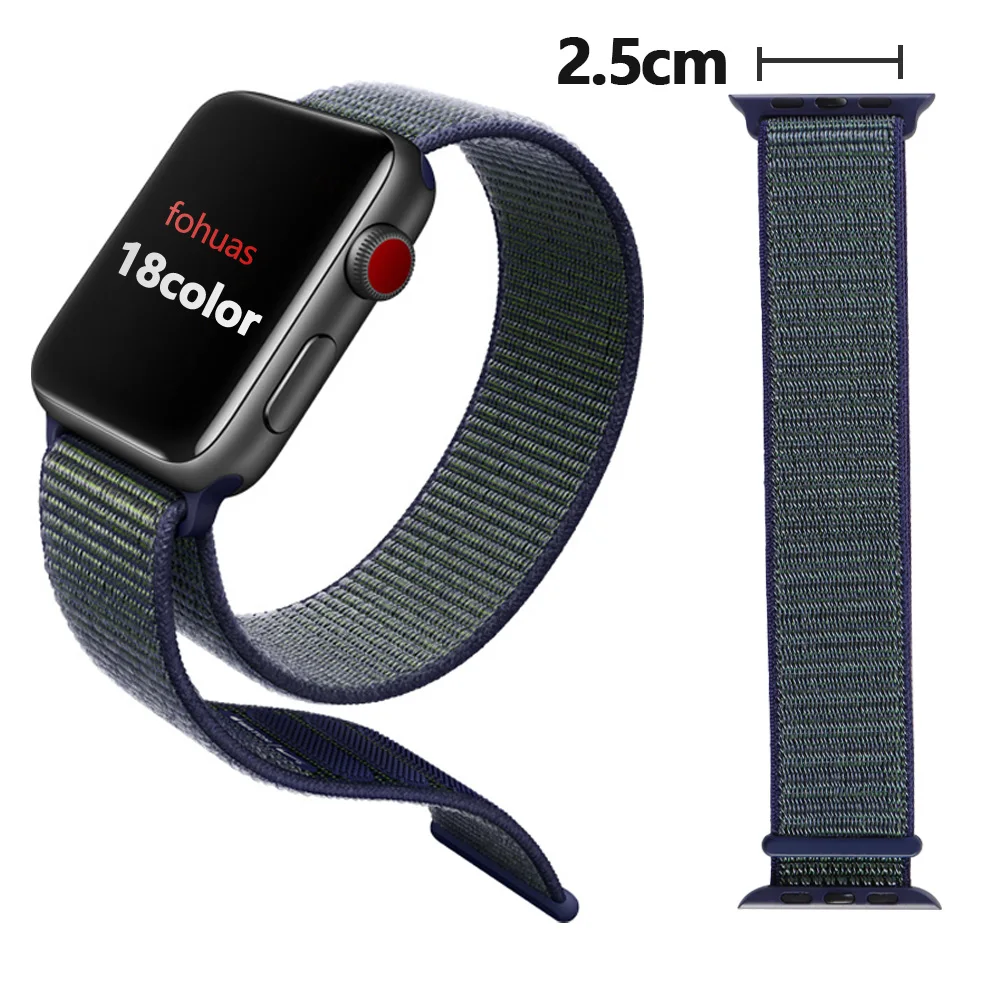 Спортивный тканый нейлоновый ремешок на липучке для apple watch, 44 мм, 40 мм, 38 мм, 42 мм, сменный ремешок на запястье iwatch series 5, 4, 3, 2, 1