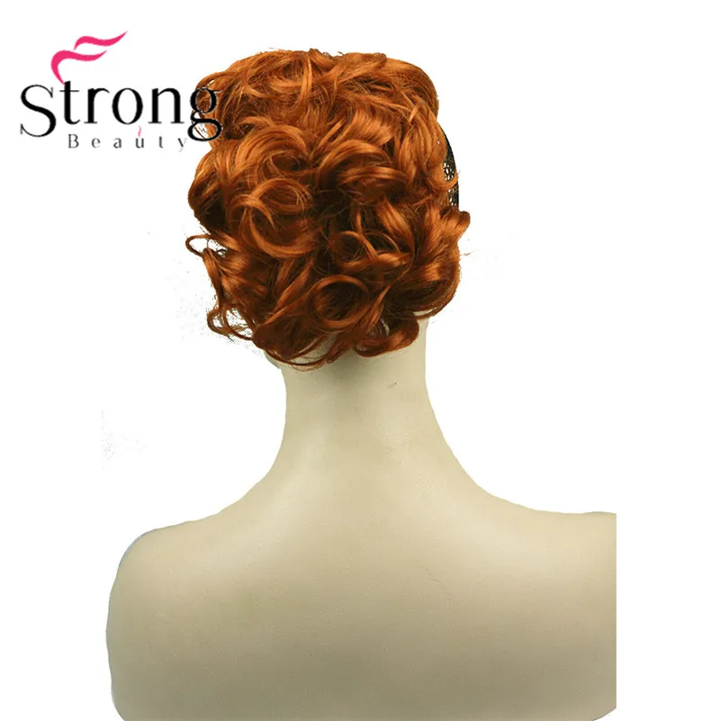 StrongBeauty короткий кудрявый зажим в Коготь Конский хвост наращивание волос синтетические волосы кусок 80 г с челюстью/коготь клип - Цвет: 130A