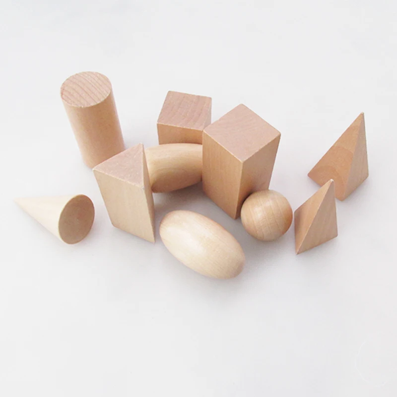 

montessori educational wooden toys math Montessori Baby Geometric Solids Early Learning wooden toys for kids montessori juguetes