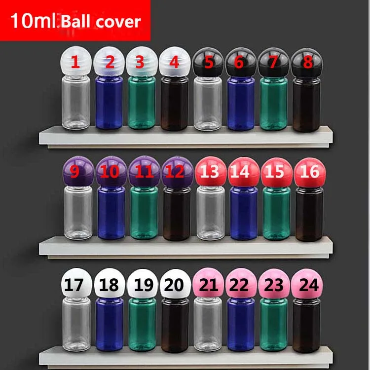 10 мл бутылка с шаровой крышкой Pet пластиковая маленькая внутренней вилкой