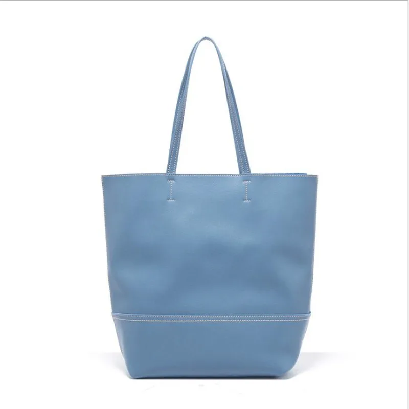Anti-theft Design Genuine Leather Tote Bags Second Layer Cowhide Handbags Women Shoulder Female Large Capacity Liner Bag | Багаж и сумки