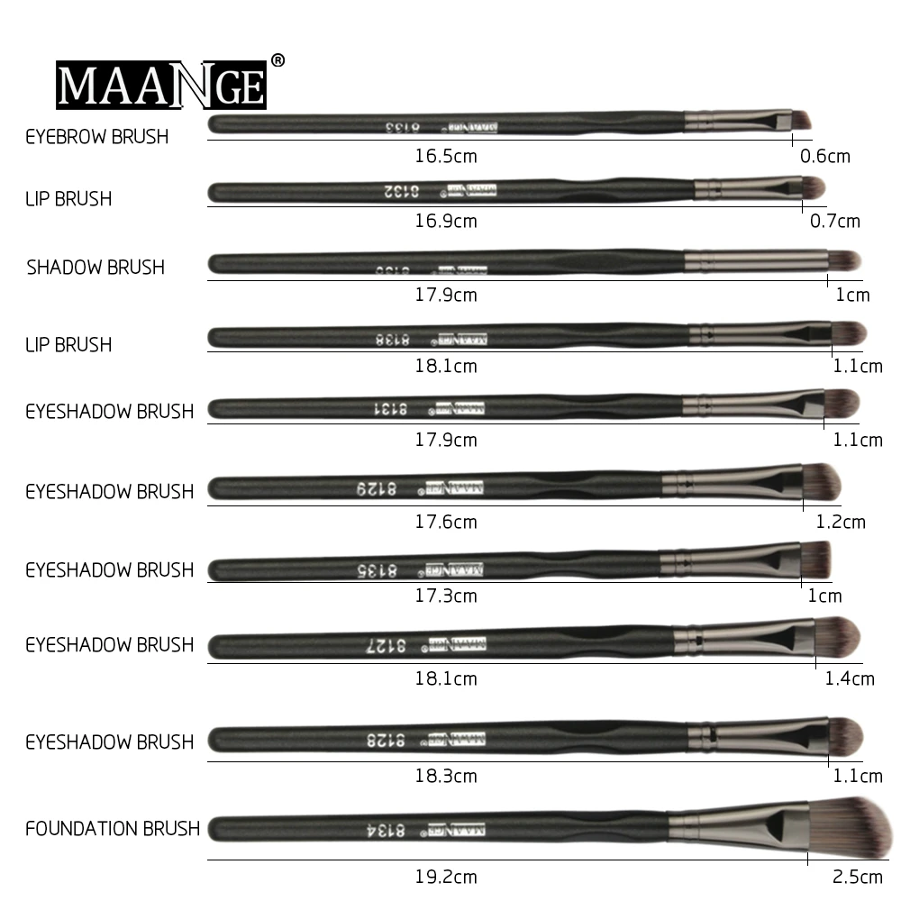 MAANGE 4/7/10 шт. Pro глаз кисти для макияжа набор деревянной ручкой карандаш для глаз тени для бровей Косметическая кисть для растушевки комплект pincel Maquiagem