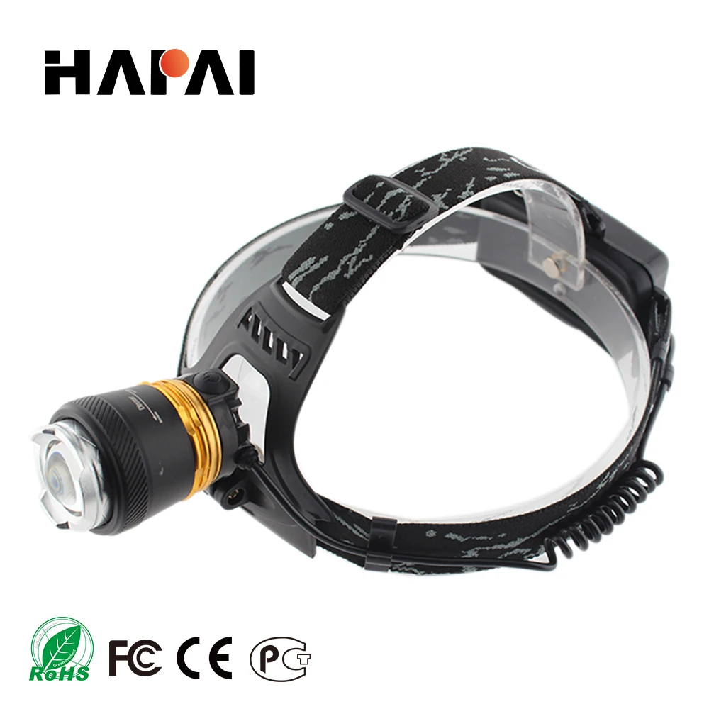 Фонарь на голову высокой мощности с аккумулятором 2*18650 Battery, заряжаемый, водонепроницаемый, светодиодный фар на голову XM-L T6 3 режима, для активного отдыха на природе и рыбалки.