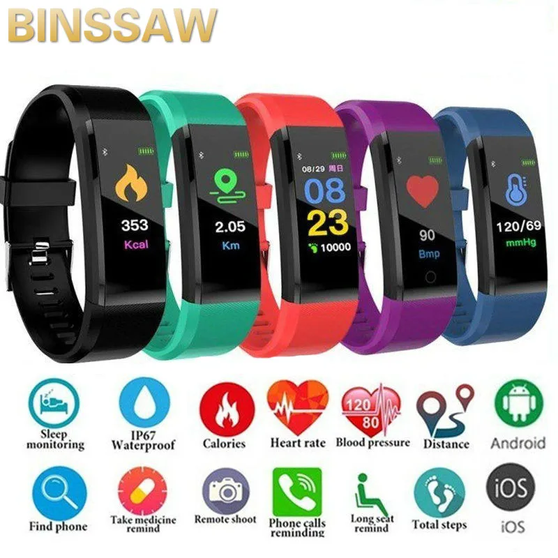 Умный Браслет ID115 Plus с фитнес трекером умный браслет Bluetooth водонепроницаемые