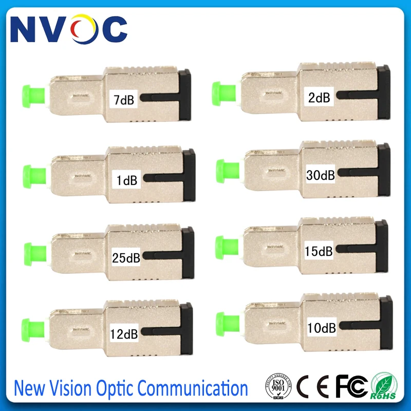 10 шт SC APC 10Db Simplex одномодовый волоконно оптический аттенюатор 10dB металлический