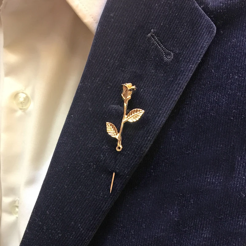 Lots 6 Pcs Fashion Leaf Rose Flower Lapel Stick Brooches Pins for Men Women Suit Boutonniere Jewelry | Украшения и аксессуары