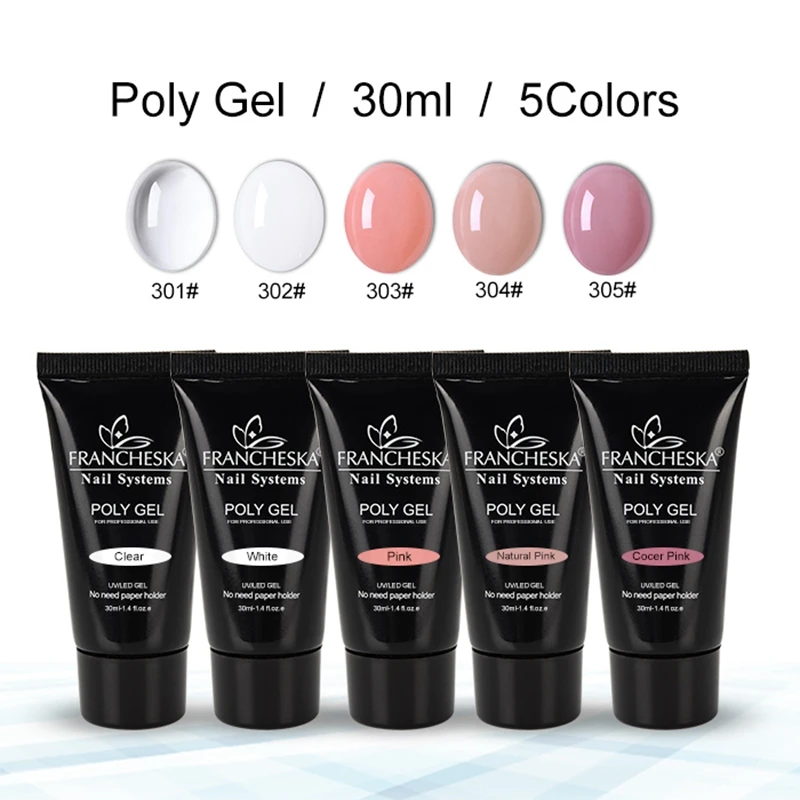Francheska поли гель лак набор быстрое строительство Polygel с украшением в виде