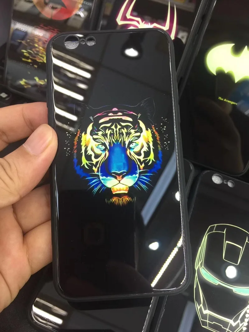 УФ принтер на заказ Печать пустой стеклянный чехол для iPhone X Xs Max 10 6 6s 7 8/plus с лазерным эффектом 10 шт. в партии