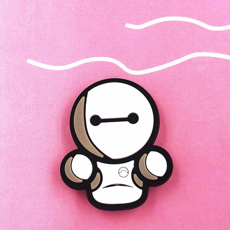 1 шт. Baymax паук Человек пират Звездные войны Робот значок ПВХ Кнопка Pinbacks булавка