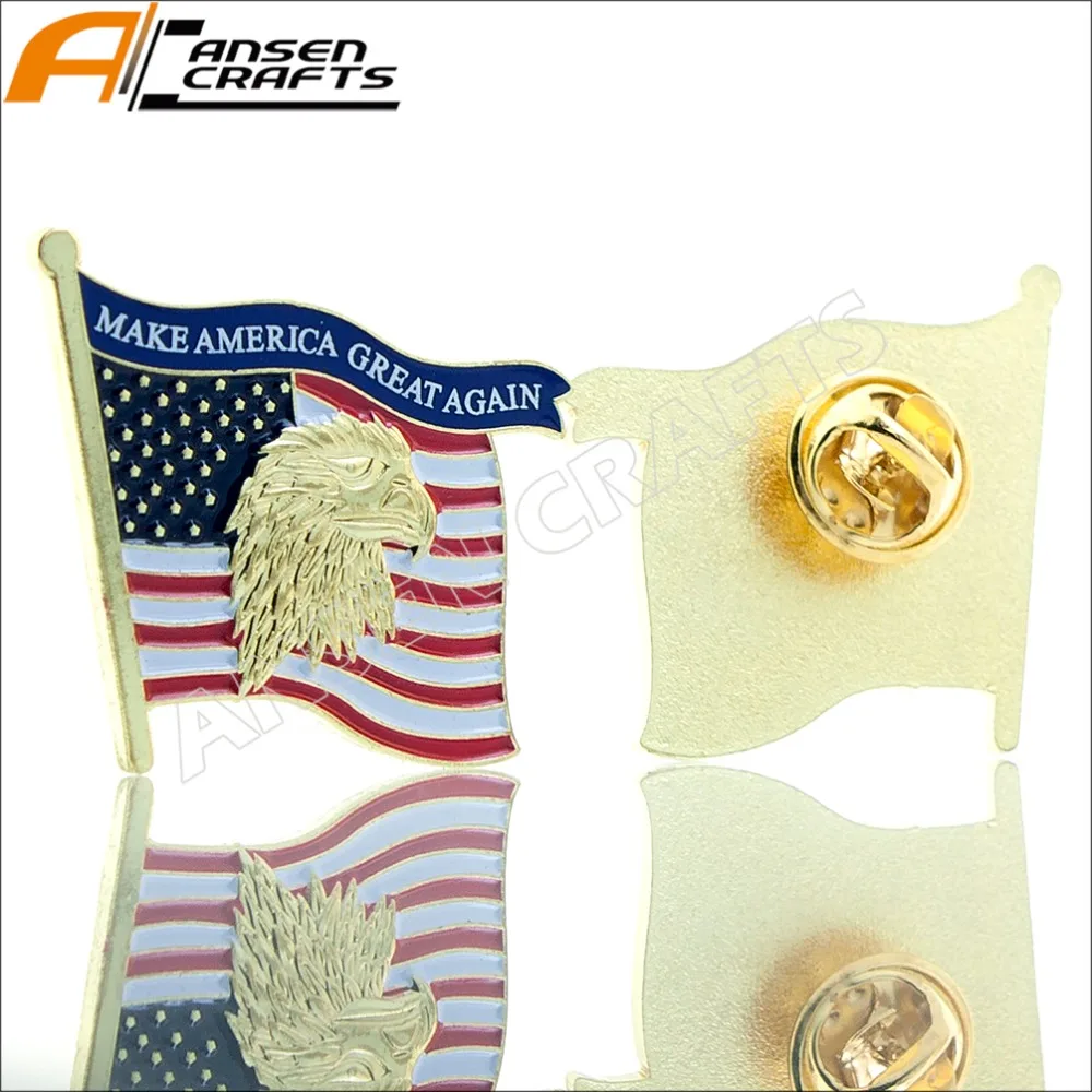 USA Presidential Election Bald Eagle Flag Lapel Pin Badge | Дом и сад
