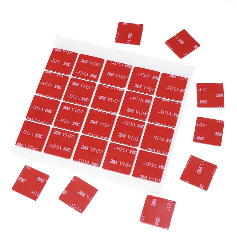 

10/50/100 Pieces/Set 25x25mm Gray Stationery Tape 3M Double-Sided Acrylic Foam Strong Rubber Container Hook Mobile Phone Holder