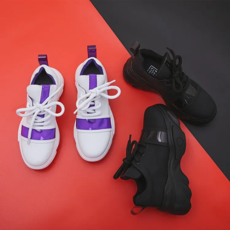 Кроссовки женские из натуральной кожи Повседневная Удобная обувь на платформе