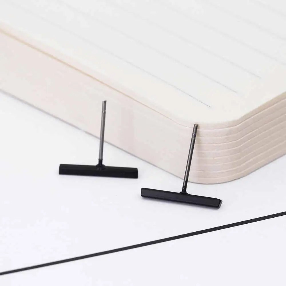 2020 Панк Черные золотые серебряные цветные Серьги простая T серьга в виде стержня