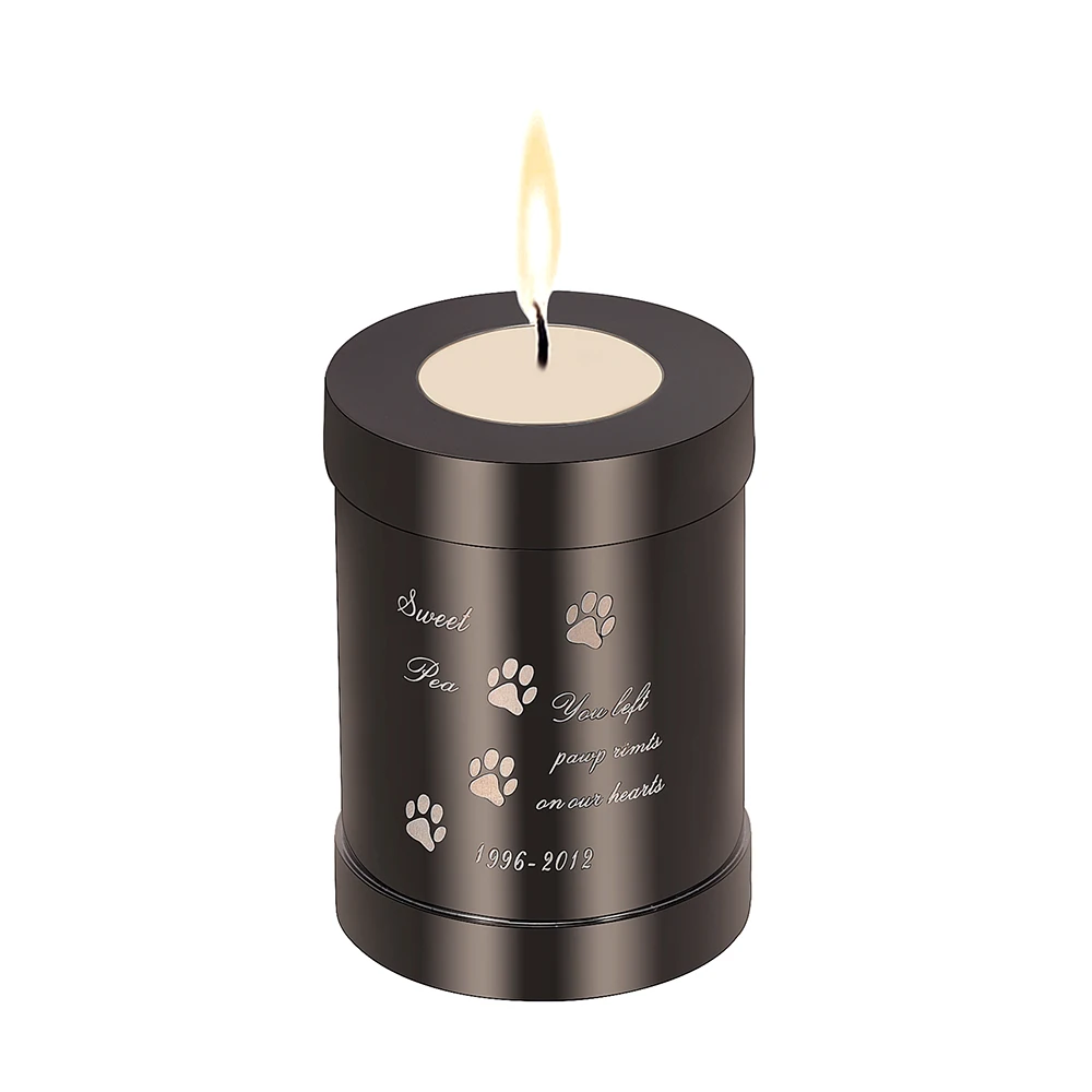 Из нержавеющей стали животных урны для пепла собаки/кошки Keepsake Мини мемориальные украшения держать кремации на заказ Гравировка Имя питомца/да