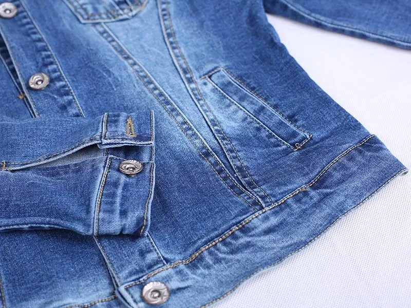 Зимняя распродажа, Модная Джинсовая женская куртка размера плюс 5XL 6XL, осенняя растягивающаяся короткая джинсовая куртка с длинным рукавом