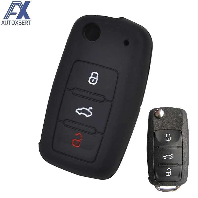 Силиконовый чехол для ключей AX Volkswagen VW Golf Jetta Polo Bora Scirocco Sharan Tiguan Touran Beetle Caddy Eos