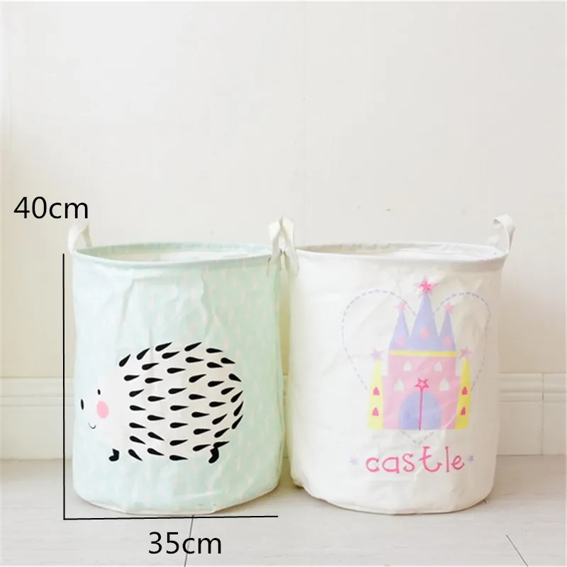FullLove переносная корзина для хранения белья из хлопка складная мультяшная одежда