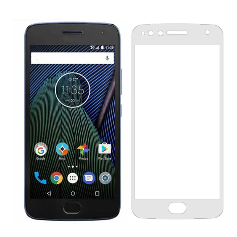 White Закаленное стекло для Moto G5S Защита экрана для Motorola Moto G6 Plus Play защитное стекло G5 S G6Plus G6Play MotoG5s Glas - Цвет: White