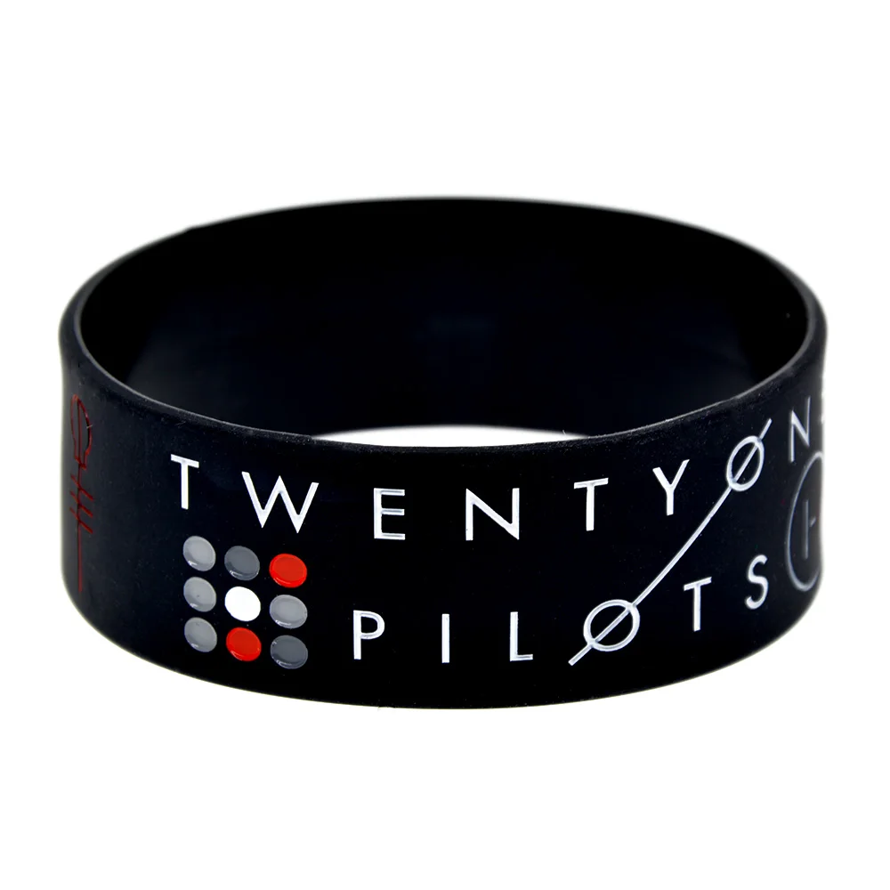 1 шт. один дюйм шириной Twenty One Pilots силиконовый браслет для любителей музыки